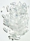100 3x11mm Matte Transparent Crystal Dagger Beads